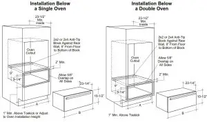 MONOGRAM Electric Warming Drawer ZJ7000-INSTALLATION OPTIONS