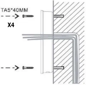 Alcatel SD602 Heavy Duty Video Access Control - bracket and cabling