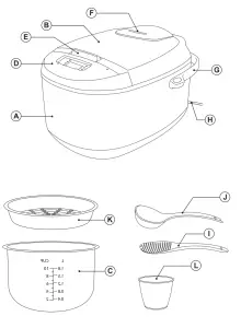 taurus 925011000 Programmable Multi Cooker Top Cuisine - fig