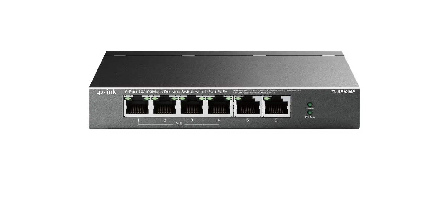 Tp-link 6-port 10/100mbps Desktop Switch With 4-port Poe+ Installation Guide