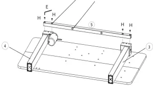 Desks Electric Single Motor Standing Desk - fig 1