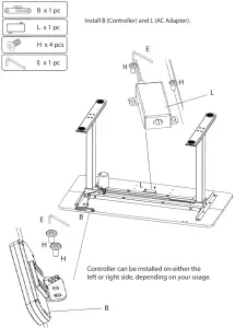 Desks Electric Single Motor Standing Desk - fig 4