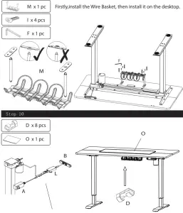 Desks Electric Single Motor Standing Desk - fig 5