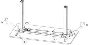 Desks Electric Single Motor Standing Desk - part list 15