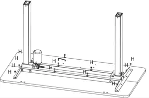 Desks Electric Single Motor Standing Desk - part list 16