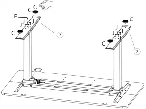 Desks Electric Single Motor Standing Desk - part list 18