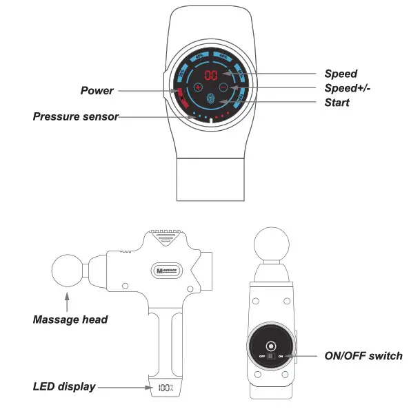 percussion Y8-1 Massage Gun - Product