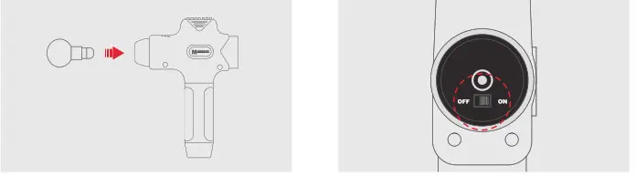 percussion Y8-1 Massage Gun - Step 1-2