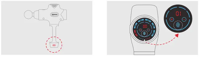 percussion Y8-1 Massage Gun - Step 3-4