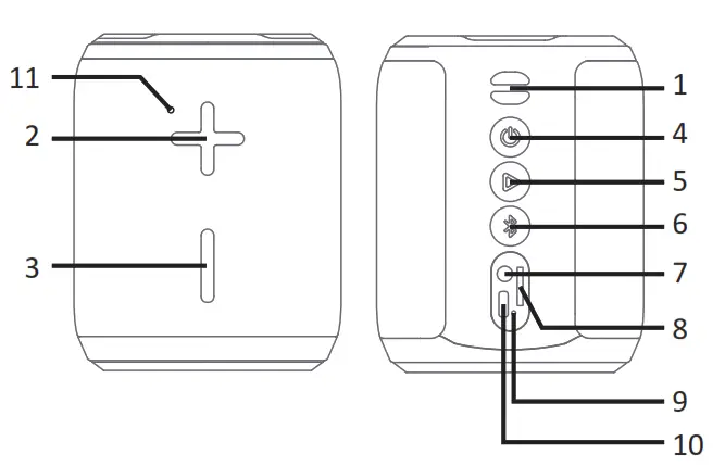 Shenzhen Welldy Technology OZ E100MINI Outdoor Wireless Speaker - THE SPEAKER’S BATTERY