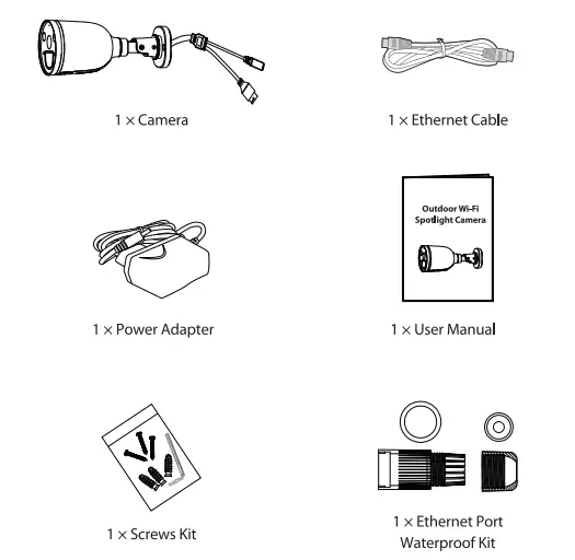 X-SENSE S21 Outdoor Wifi Spotlight Camera fig1