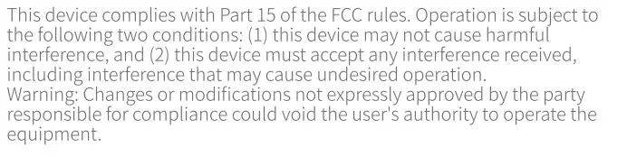 UGREEN WS108 HiTune X5 True Wireless Stereo Earbuds User Manual - FCC Statement