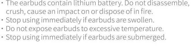 UGREEN WS108 HiTune X5 True Wireless Stereo Earbuds User Manual - Safety precaution