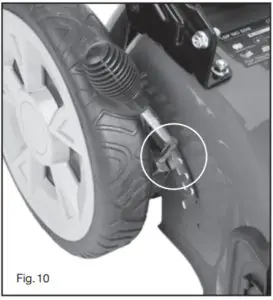 SANLI SSP550 Lawn Mower - Cutting height adjustment