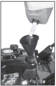 SANLI SSP550 Lawn Mower - Fill fuel tank