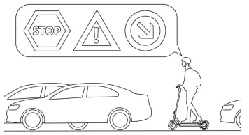 SOFLOW 300 430 02 SO4 Pro Electric Scooter - trafic rul