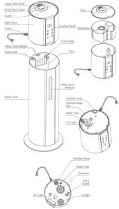 Deroma M977 Air Humidifier with UV Light - figure 4