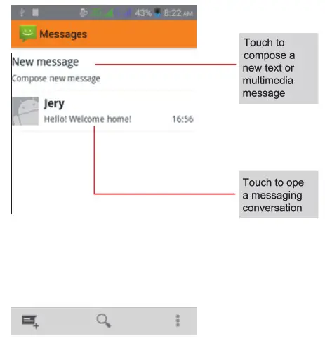 Smooth SM6521 Smartphone - Messages
