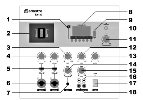 adastra SA-180 Secure Wall Amplifier with UHF Microphone 2
