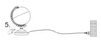 BERGSTROM H810 Globe Touch Lamp - Connect the power