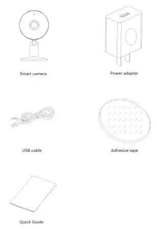 onn CM001 2MP Indoor Smart Camera - What's in the box