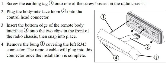 FIG 2 Installing the remote body interface onto the radio body.JPG