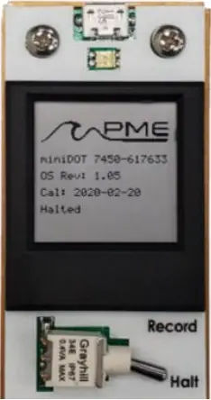 PME miniDOT - Connections and Controls 2