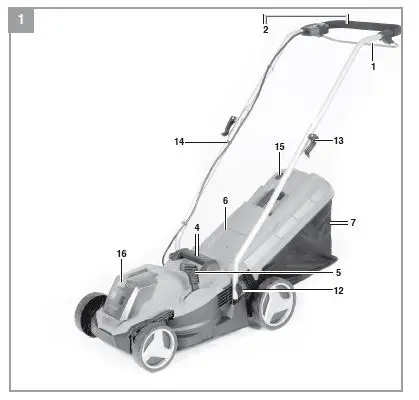 Einhell-GE-CM-18-Cordless-Lawn-Mower-1