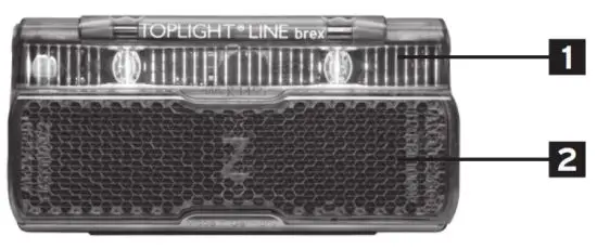 busch muller 323KSB Toplight Line Brex E Bike Rear Light - TOPLIGHT Line Brex