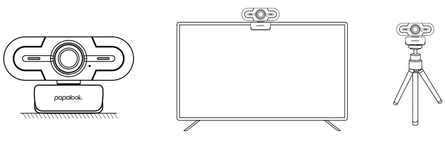 papalook PA452 Pro Webcam with Mic for Live Stream Product size 1