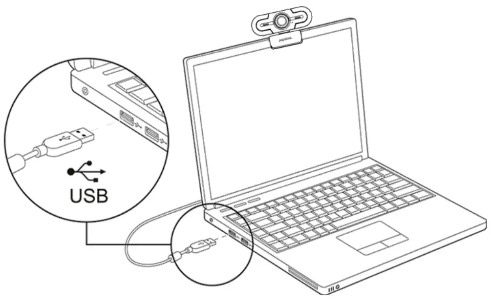 papalook PA452 Pro Webcam with Mic for Live Stream fig 1