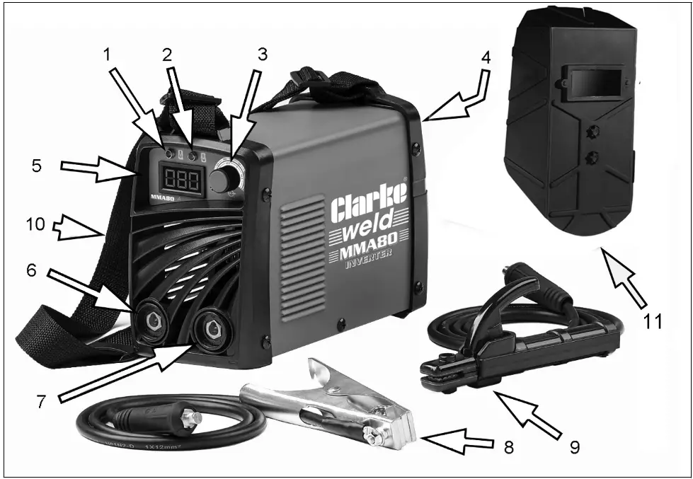 Clarke MMA80 MMA Inverter Welder - Fig 1