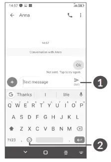 alcatel B1 Smartphone - Messaging