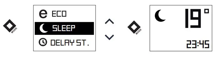 TESY CN 052 200 EI CLOUD W F Electric Panel Heater User Guide - Sleep mode