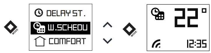 TESY CN 052 200 EI CLOUD W F Electric Panel Heater User Guide - Weekly program