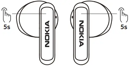 NOKIA TWS-XPR True Wireless Earbuds Reset