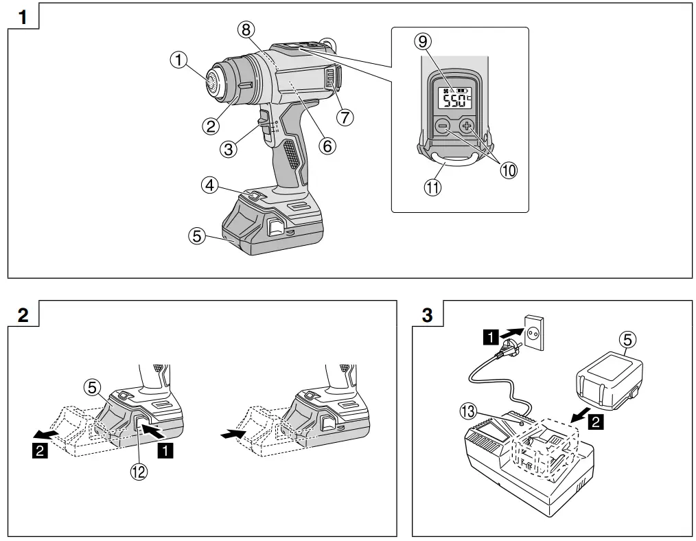HIKOKI RH 18DA Heat Gun - fig1