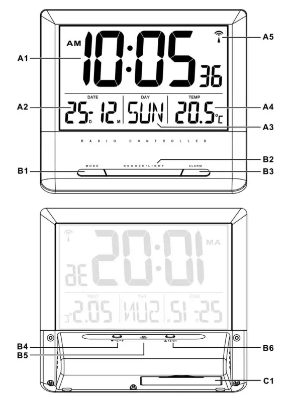 HYUNDAI WS 1166 RADIO CONTROLLED CLOCK-1
