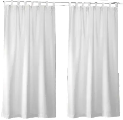 EXCLUSIVE HOME YG013548DSEHC1 Cabana Navy Solid Polyester 54 in. x 84 in. Hook Loop Tab Top Light Filtering Curtain Panel