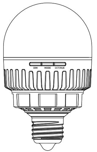 NANLITE PB10C PavoBulb 10C Bi-Color RGBWW LED Bulb