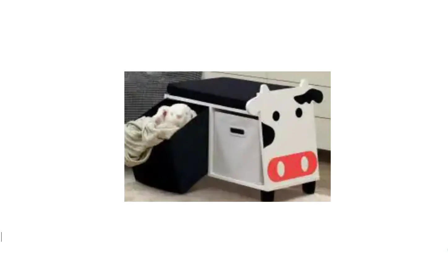 Turtleplay Bch0492020110 Children's Cow Storage Bench With Cushion User Guide