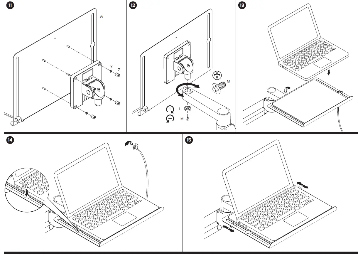 innovative STX-1000-8510 Staxx Articulating Monitor Plus Laptop Mount-14