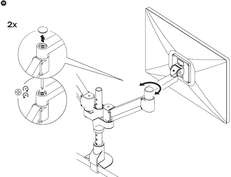 innovative STX-1000-8510 Staxx Articulating Monitor Plus Laptop Mount-17