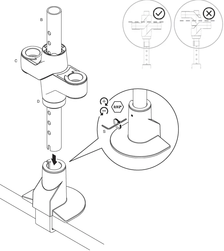 innovative STX-1000-8510 Staxx Articulating Monitor Plus Laptop Mount-6