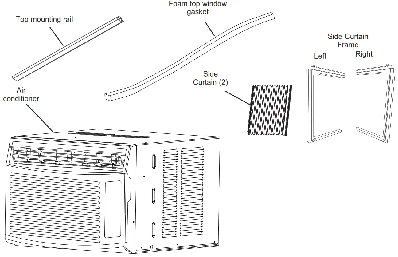 GE APPLIANCES AHV05 BTU Mechanical Window Air Conditioner - PARTS INCLUDED