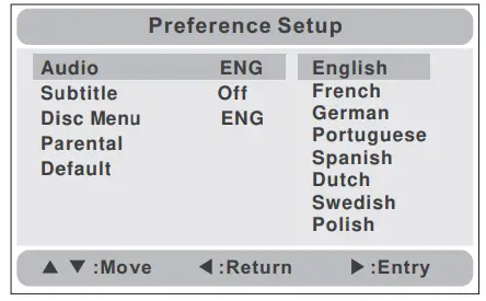 DENVER MTW 984 DVD Player Screen - fig 22