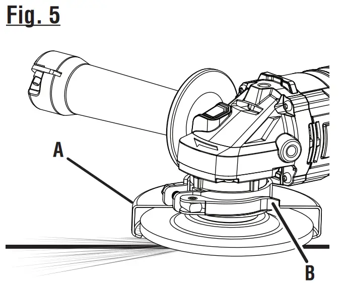 RYOBI PCL445 ONE 18V Cordless 4 1 2 Inch Angle Grinder - fig 4