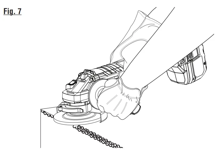 RYOBI PCL445 ONE 18V Cordless 4 1 2 Inch Angle Grinder - fig 6