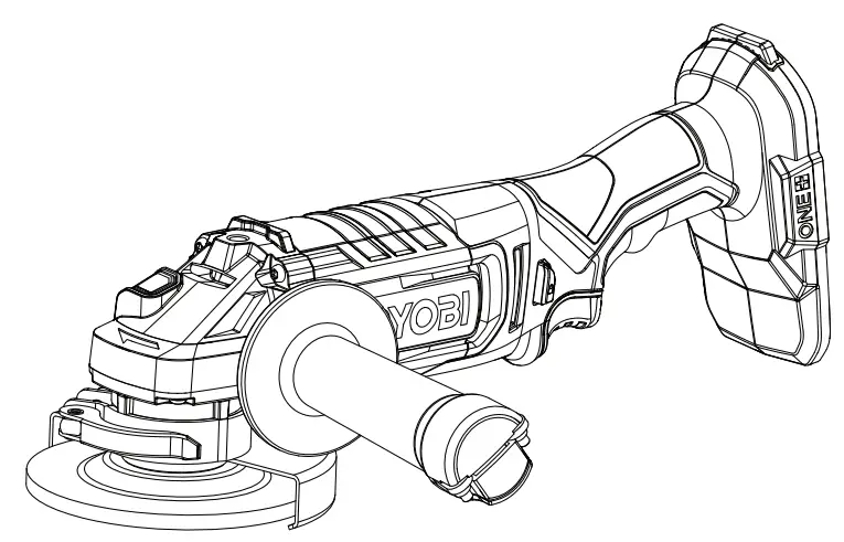 RYOBI PCL445 ONE 18V Cordless 4-1-2 Inch Angle Grinder