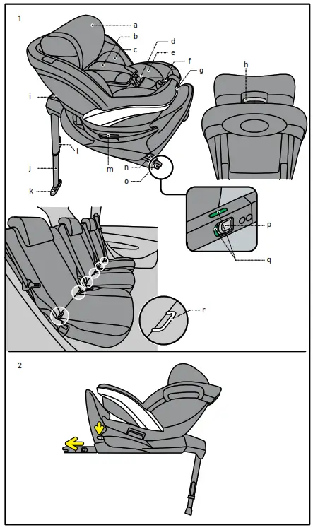 BeSafe iZi Twist Rotation Car Seat for Toddlers - FIG1